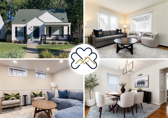 Emerald Clover<>3BR, 1Bath House- 1 mile from ND